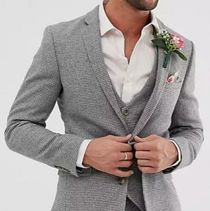 ASOS Men's Wedding Super Skinny Suit Set in Micro Gray Houndstooth